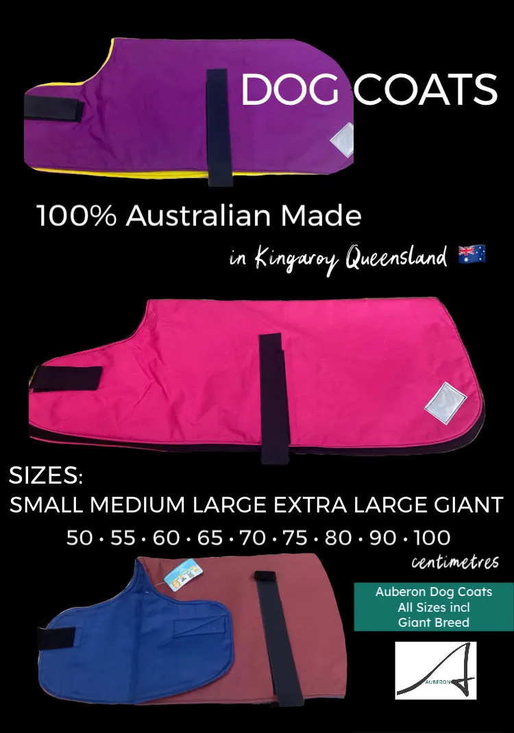 Australian Made Dog Coats Thermal lined waterproof heavy duty Oilskin