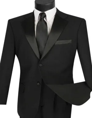 Black Tuxedo - Mens Wedding Suit Classic 2 Button - Black Prom Suit