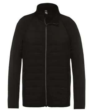 Black/Black - Dual-fabric sports jacket