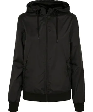 Black/Black - Women’s two-tone tech windrunner jacket