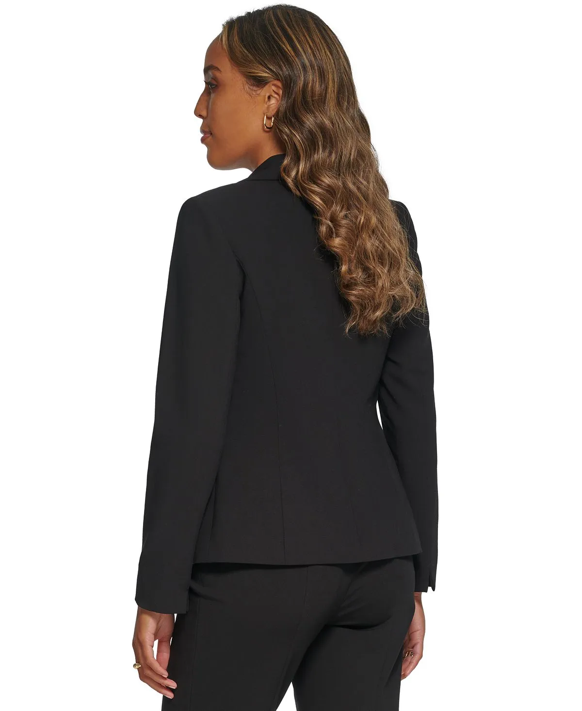 Calvin Klein Women's One Button Blazer, Black