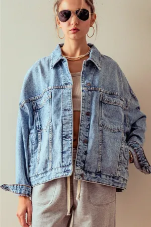 Denim Button-Up Jacket