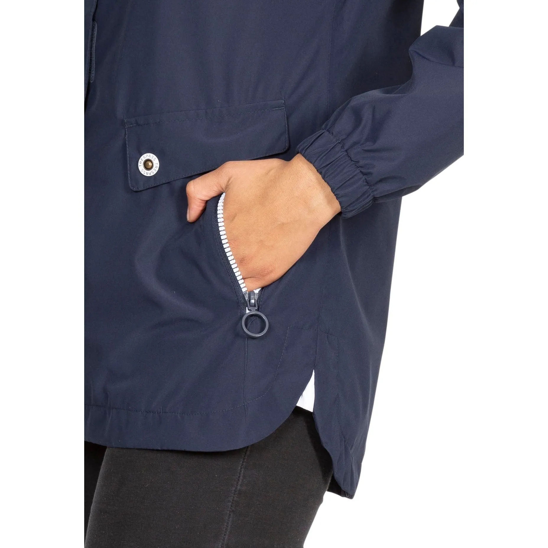 Flourish Womens Unpadded Waterproof Jacket in Navy