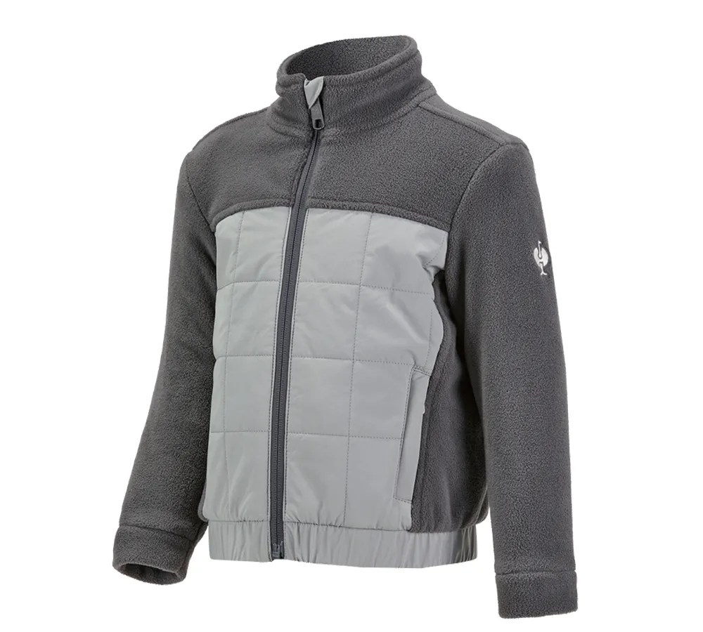 Hybrid fleece jacket e.s.concrete, children's