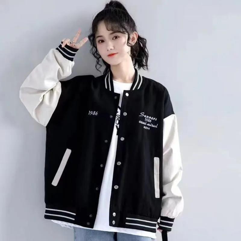 Loose Fit Varsity Jacket