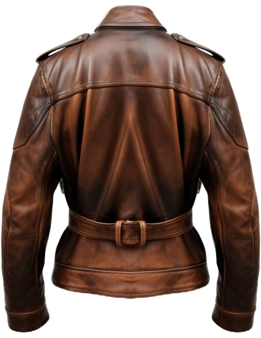 Men Military Style Vintage Leather Jacket