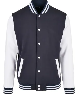 Navy/White - Basic college jacket