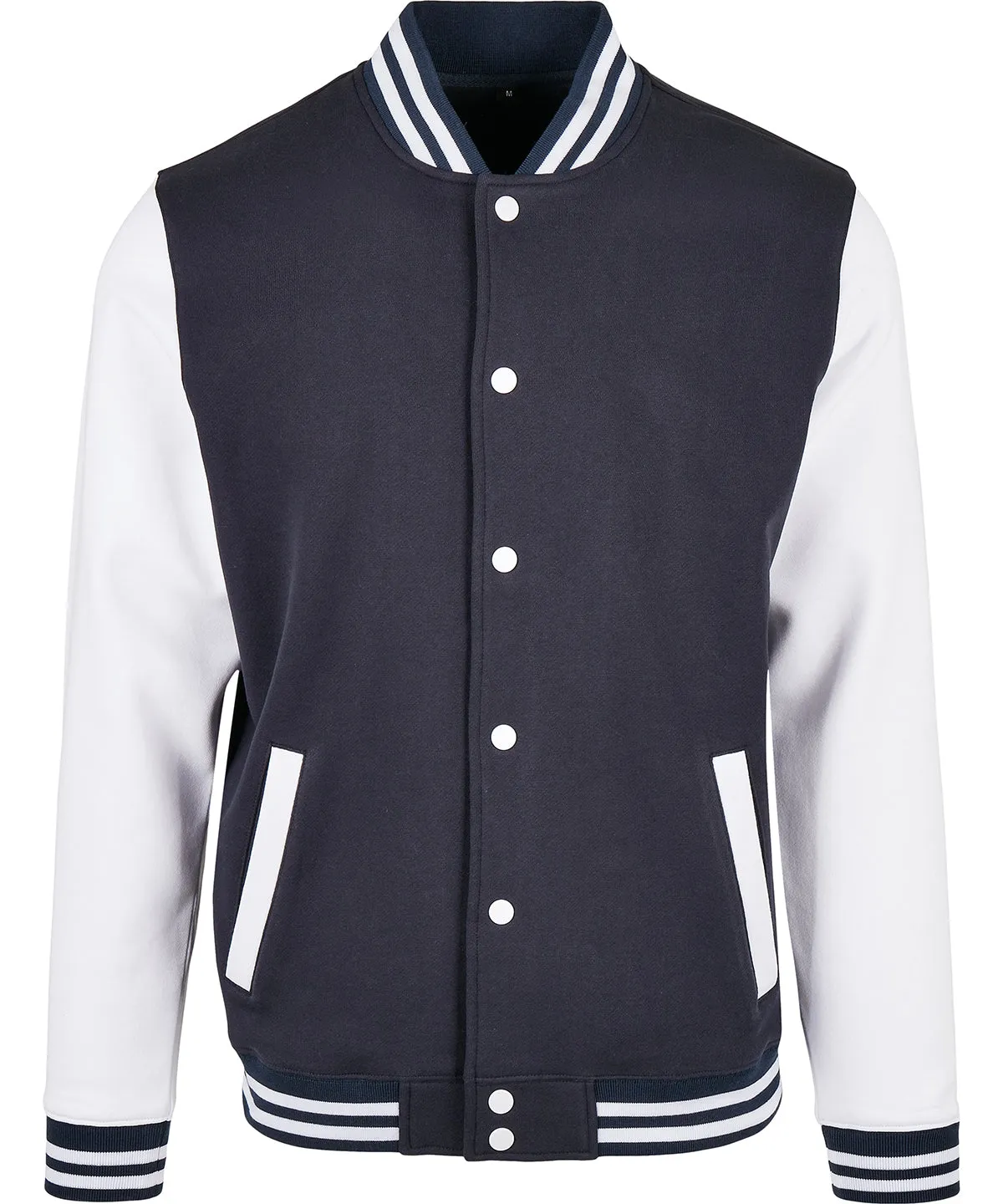 Navy/White - Basic college jacket