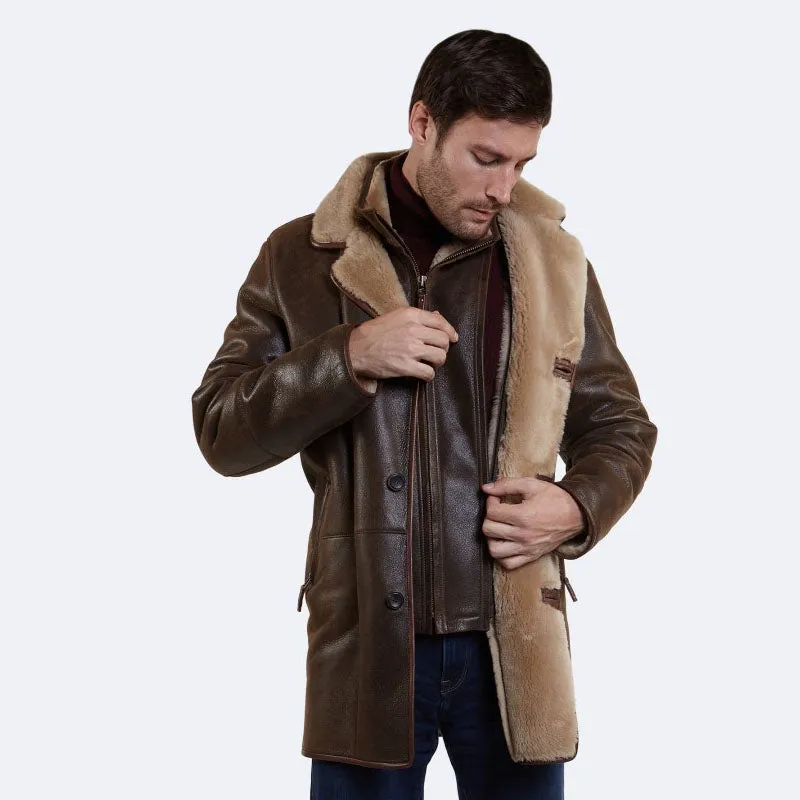 New Year Style Warm Winter Warren Sheepskin Leather Coat