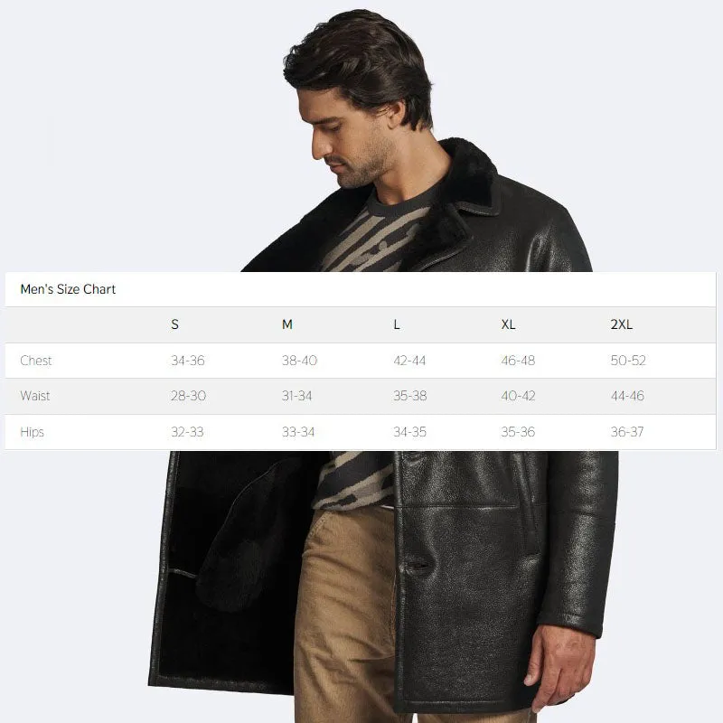 Rfx Leather: Best Winter Dark Oak Paolo Shearling Coat for Men