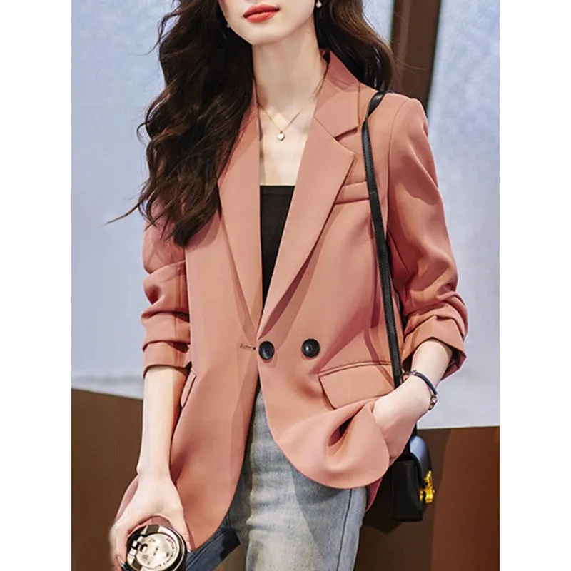 Slimming Brick Red Chic Blazer