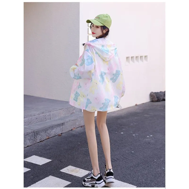 Versatile UV-Protective Loose Fit Thin Raincoat Hooded Jacket