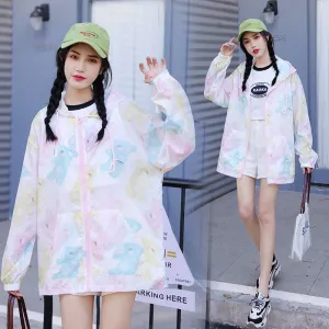 Versatile UV-Protective Loose Fit Thin Raincoat Hooded Jacket