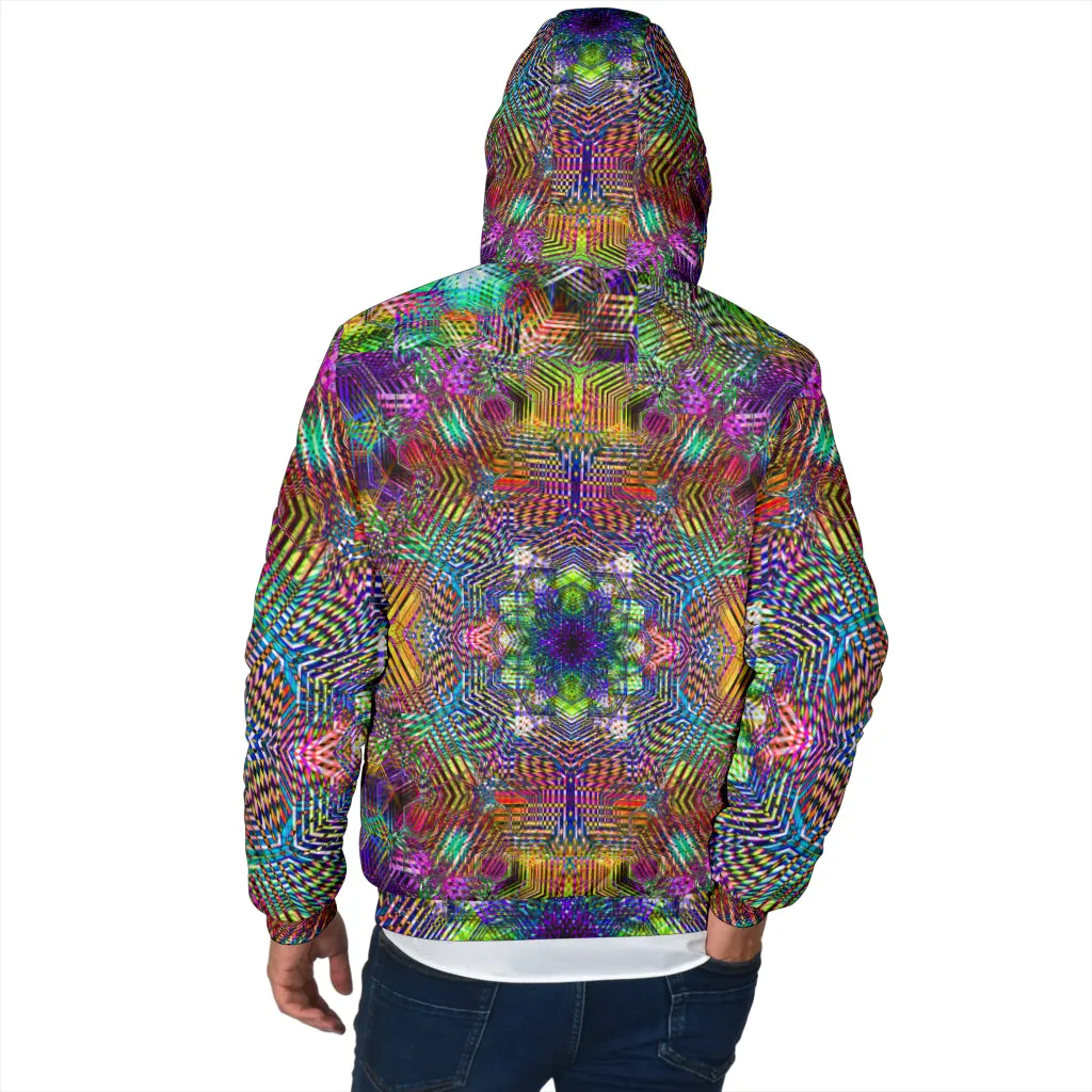 WARM GEOMETRIC MADNESS | MEN'S WINTER HOODIE JACKET | YANTRART