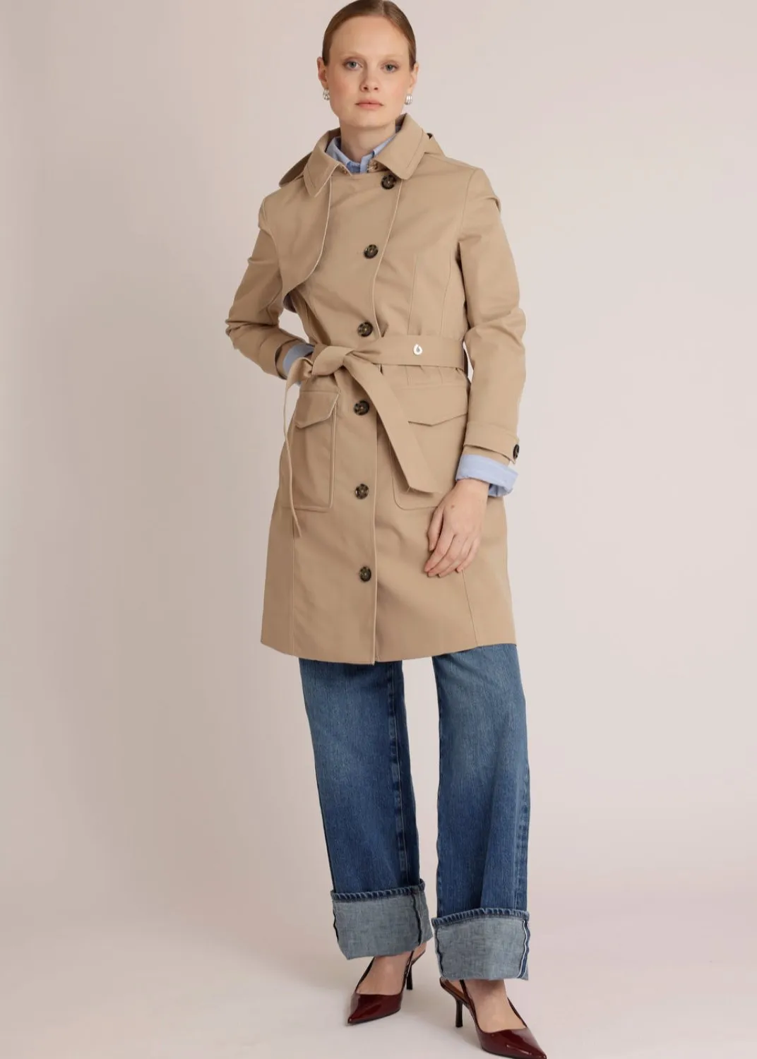 Waterproof Tailored Trenchcoat - Beige