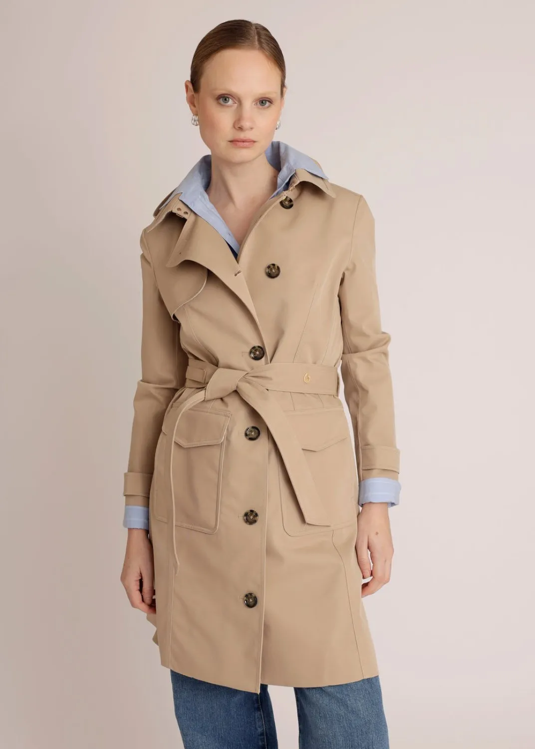 Waterproof Tailored Trenchcoat - Beige