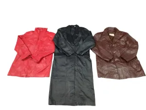 Y2k 2024 - 90s Vintage Leather Trench Jackets Mix - 11 pcs